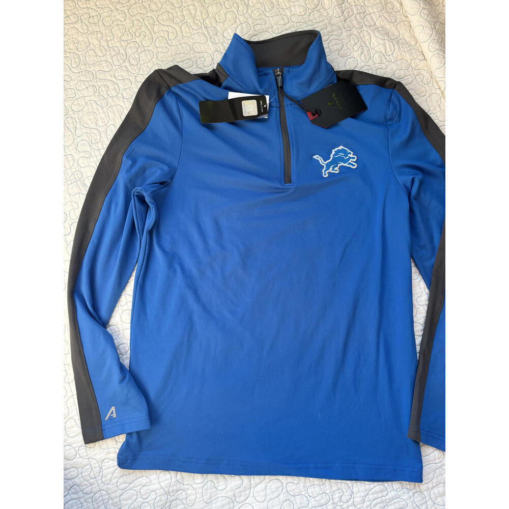 Antigua Detroit Lions Men's Quarter Zip Pullover Size Small #441
